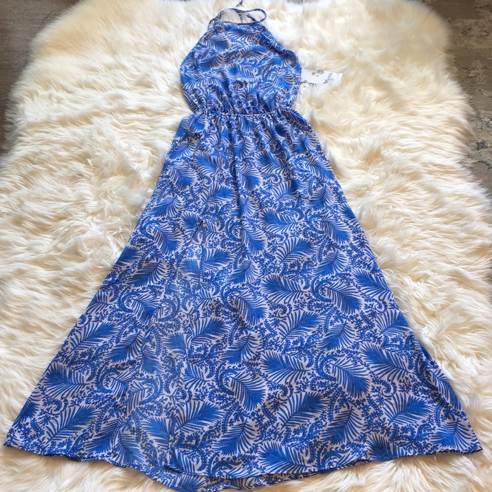NWT Show Me Your Mumu Heather Halter Maxi Dress - in Sea Breeze - Picture 6 of 14